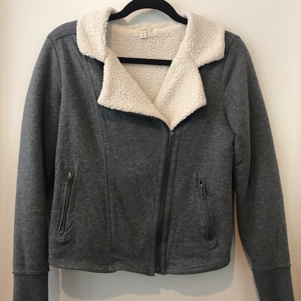 GREY FURRY JACKET
